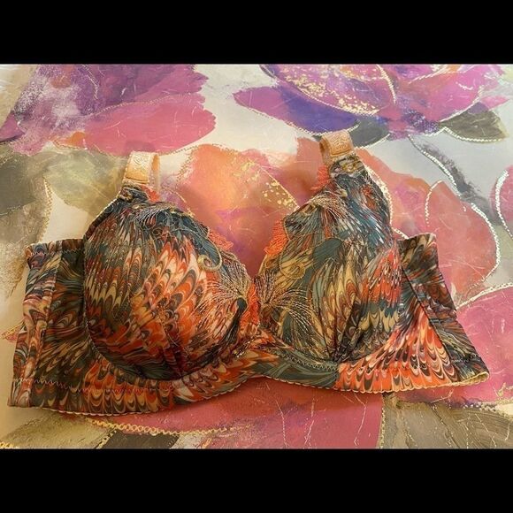 💥Qianziwanli lace Embroidery  Print Sexy Bras 34C - Picture 10 of 13
